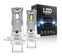 Onraying Ampoule LED Automobile H7 130W 36000lm, 800% Luminosité, Éclairage Blanc Froid 6500K, IP68 Compatibilité à 99%, Durée de Vie 90000 Heures, Remplacement des Halogènes Plug-N-Play, 2 Pièces