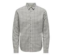 Onsgudmund Ls Chemise à Carreaux Noos, Egret, S