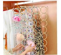 Onsinic 1pc Foulard Cintre en Métal 12 Anneaux Echarpes Affichage Accrochez Ties Ceinture Cercle Organise Séchage Porte-Rack Couleur Aléatoire