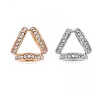 Onsinic 2pcs Foulards Foulards Boucles Châle Trois Anneaux Écharpe De Soie Fermoir Clips Foulard, 3cm