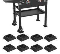 Onslowe Lot de 4 cales de nivellement pour plaque de cuisson Blackstone, Blackstone, kit de cales de nivellement adapté à la plupart des barbecues (8 pièces, noir)