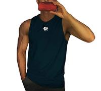 Onsoyours Débardeur Homme de Sport Séchage Rapide Respirant Ample Eté Gilet Musculation Débardeur sans Manche Maillot de Corps Tank Top Stretch Fitness Gym A Marine S