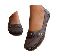Onsoyours Femme Mocassin Chaussures Plats Décontractés Ballerines Souples à Bouts Ronds A Café 36 EU