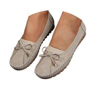 Onsoyours Femme Mocassin Chaussures Plats Décontractés Ballerines Souples à Bouts Ronds B Beige 36 EU