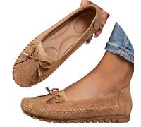 Onsoyours Femme Mocassin Chaussures Plats Décontractés Ballerines Souples à Bouts Ronds B Camel 36 EU