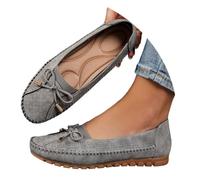 Onsoyours Femme Mocassin Chaussures Plats Décontractés Ballerines Souples à Bouts Ronds B Gris 36 EU
