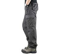 Onsoyours Hommes Pantalon Cargo Pantalon de Travail Style Militaire Pantalon Multi Poche de Tactique pour Casual Activités en Plein Air B GrisFoncé XXL