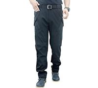 Onsoyours Pantalon Cargo Homme Multipoches Zippé Mince Combat de Travail Imperméable Militaire Tactique pour Casual Activités en Plein Air D Noir M