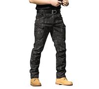 Onsoyours Pantalon Cargo Homme Multipoches Zippé Mince Combat de Travail Imperméable Militaire Tactique pour Casual Activités en Plein Air A Python M