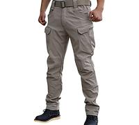 Onsoyours Pantalon Cargo Homme Multipoches Zippé Mince Pantalon Combat Pantalon de Travail Imperméable Pantalon Militaire Tactique pour Casual Activités en Plein Air C Kaki M