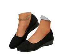 Onsoyours Suede Mocassins pour Femmes Chaussures à Talons en Pente Été Loafers Mocassins à Enfiler Chaussures à Bout Pointu Mocassins de Couleur Bonbon