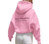 Onsoyours Sweats à Capuche Femme Impression De Motifs Have a Good Day Sweat-Shirt Pull avec Cordon Casual Manche Longue Hoodies Automne Hiver Chaud Streetwear A Rose S