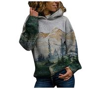 Onsoyours Sweats Court À Capuche Dames Sweatshirt Femme Court Chic Sweat À Capuche Fille Ados Impression Rayé Chemise Court Chemisier Top Pull F Multicolore L