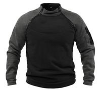 Onsoyours Vestes d'hiver en Polaire pour Homme Chaud sans Capuche pour des Sports Manteau Veste Tactique Militaire d'automne Le Travail et Le Loisir Z1 GrisFoncé M