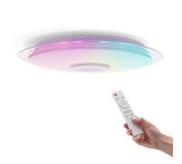 ONSSI Plafonnier LED 36W Ø500mm RGB+CCT Lampe à intensité variable avec haut-parleur Bluetooth pour musique Plafonnier LED avec télécommande changement de couleur