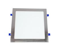 ONSSI Plaque de Plafond LED 25W 2500lm, Carrée 295x295 mm Blanc Froid (CCT Dimmable en Blanc-Neutre-Chaud) Panneau LED Super Slim Nickel Cadre Argent Encastrable Downlight Led