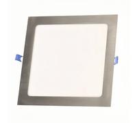 ONSSI Plaque LED 20W Carrée 220x220 mm Blanc Froid (CCT Réglable en Blanc-Neutre-Chaud) Panneau en Nickel, Super Fin Encastré, Cadre Argenté, Downlight