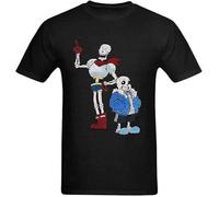 Ont sans and Papyrus Undertale Graphic Printed T Shirt for Fashion Tee Mens Manches Courtes(Large)
