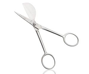 Ontaki Mini Ciseaux Bec de Canard Gaucher, Acier Carbone, 11,4 cm, Argent | Coupe Précise D'une Seule Main au Bord de la Table, Idéal Comme Ciseaux de Couture, Lames Durables & Tranchantes
