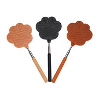 ONTALA Lot de 3 tapettes à mouches télescopiques, 3 couleurs, avec poignée en acier inoxydable durable, tue-mouches en plastique, tapette à moustiques pour intérieur/extérieur/bureau