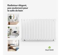 Ontario 100 x 60 Radiateur 1/2" raccordement latéral et central installation murale 681 watts