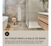 Ontario 120 x 30 radiateur 1/2" connexion latérale installation murale 380 Watt