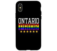Ontario Pride Canada Drapeau Arc-en-Ciel Gay Lesbienne Queer LGBT Coque pour iPhone X/XS