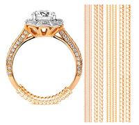 OntaRyon Régleurs de Taille de Bague en or Invisible en Silicone pour Bagues Desserrées - Entretoises bijoux - hommes et femmes - 8 Spirales Réducteur