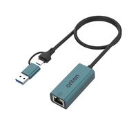 Onten Adaptateur USB-A et USB-C vers Ethernet, sans pilote RJ45 vers USB C ou USB A, adaptateur réseau LAN Gigabit Ethernet pour Windows, Mac OS, iOS et plus encore