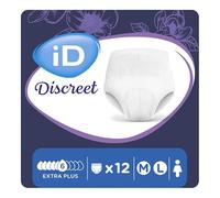Ontex - Culotte absorbante iD Discreet Pants for Women Extra Plus M - Sachet de 12 pièces