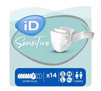 Ontex - Protection urinaire avec ceinture iD Sensitive Belt Extra Plus M - Sachet de 14 pièces