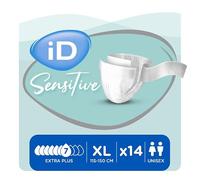 Ontex - Protection urinaire avec ceinture iD Sensitive Belt Extra Plus XL - Sachet de 14 pièces