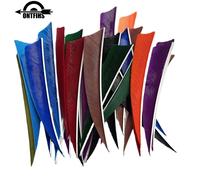 ONTFIHS 50 pièces tir à l'arc Fletching RW 4 "plumes de flèche de bouclier avec plumes de dinde naturelles gray