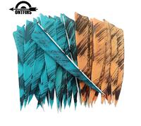 ONTFIHS - bouclier de flèche de fletting de 4 pouces, 50 pièces, plumes de dinde coupées, peinture à l'encre, tir à l'arc, accessoires de bricolage, tir de chasse BLEU CIEL