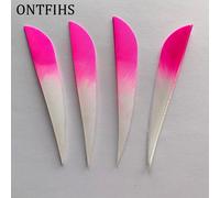 ONTFIHS-Plume de flèche goutte d'eau,pêche au tir à l'arc,véritables plumes pour flèches,bricolage,4 pouces,50 pièces par lot - Type Rose