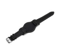 Onthelevel Bracelet de montre en cuir véritable avec tapis pour homme et femme 18 mm 20 mm 22 mm 22mm Noir