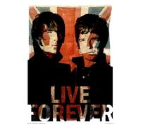 onthewall Oasis Liam et Noel Live Forever Art Poster Print par Perruque (Otw50)