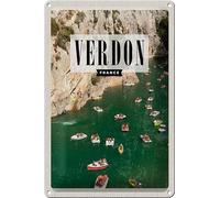 Ontrada Plaque en tôle bombée 20 x 30 cm Motif gorges du Verdon France