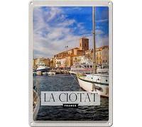 Ontrada Plaque en tôle bombée La ciotat France - 20 x 30 cm
