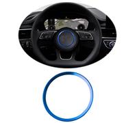 ontto 76 mm Anneau décoratif pour volant de voiture Accessoire intérieur Convient pour Audi A4 S4 B9 A3 8V S3 8Y Q2 A5 F5 A1 Avant A4L 2016-2020 Logo de volant Emblème Garniture Décalcomanies