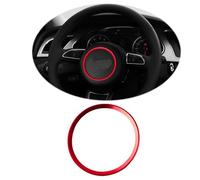ontto 92mm Anneau décoratif pour volant de voiture Accessoires intérieurs Convient pour Audi A1 A3 A4 B8 A5 A6 A7 A8 Q3 Q5 Q7 SQ5 S1 S3 S4 S5 S6 RS3 RS5 Logo de volant autocollant Emblème Garniture