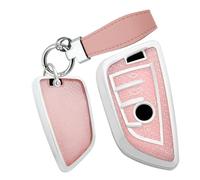 ontto Compatible avec BMW Série 1 F40, Série 2, 3, 4, G26, Série 5, Série 6 X1 F48 X2 X3 X4 X5 X5M X6 X6M GT M5 Z4 G29 Coque de protection en TPU pour clé de voiture Porte-clés B Rose