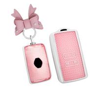 ontto Convient pour e carte Renault Clio 5 Capture 2021 Scenic Megane 4 Austral Koleos Kangoo Arkana Coque de e voiture Bling Télécommande Protection porte-clés D Rose