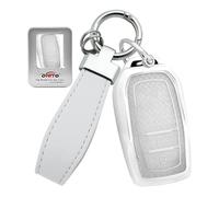 ontto Convient pour Toyota Yaris Cross Hybride Corolla RAV4 Prius Fortuner Highlander 2020-2025 Coque de clé de voiture Bling Télécommande Protection de clé Porte-clés 2 boutons Blanc