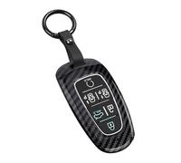 ontto Coque de clé compatible avec Hyundai Nexo NX4 Sonata DN8 Grand Santa Fe Tucson Grandeur Azera Solaris 2020-2022 Porte-clés ABS Coque de protection pour clés Boîte à clés 6 boutons Noir