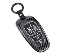 ontto Coque de clé compatible avec Hyundai Nexo NX4 Sonata DN8 Grand Santa Fe Tucson Grandeur Azera Solaris 2020-2022 Porte-clés ABS Étui de protection pour clés 7 boutons Noir