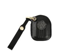 ontto Coque de clé de Moto Compatible avec Peugeot Django 150 Creative Accessoire Coque de Protection pour clé de Moto avec Cuir tanné végétal Porte-clés - Noir