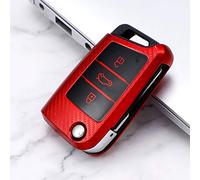 ontto Coque de e Voiture Adapté pour Audi A1 Sportback 2019-2021 A1 Sportback 30 2019 TFSI S-Line Étui Cas pour Télécommande de clé Voiture en TPU Protection de vec Porte-clés-Rouge