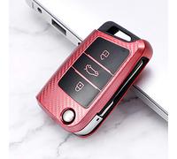 ontto Coque de e Voiture Adapté pour Audi A1 Sportback 2019-2021 A1 Sportback 30 2019 TFSI S-Line Étui Cas pour Télécommande de clé Voiture en TPU Protection de vec Porte-clés-Rose