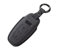 ontto Coque de clé de voiture compatible avec Audi A3 8Y A6 C8 4K A7 C8 A8 D5 Q4 Q7 Q8 E-Tron 55 RSQ8 SQ7 2020-2025 - En daim - 3 boutons - Noir